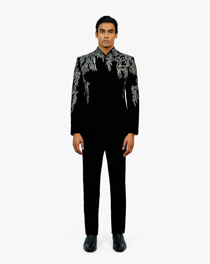 Elyxion Velvet Bandhgala