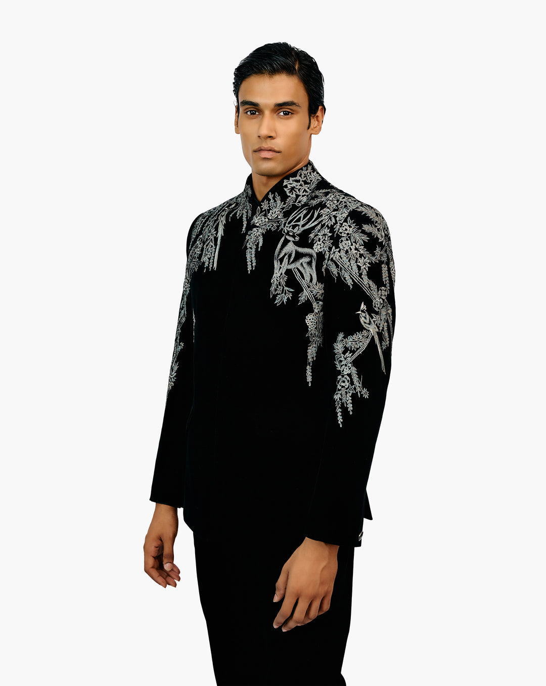 Elyxion Velvet Bandhgala