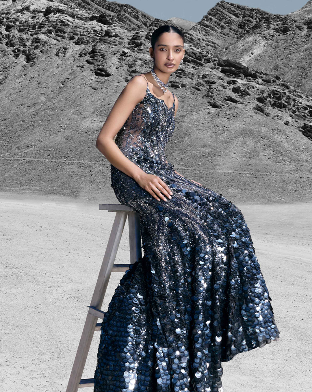 Kaleidascopic Fishtail Gown