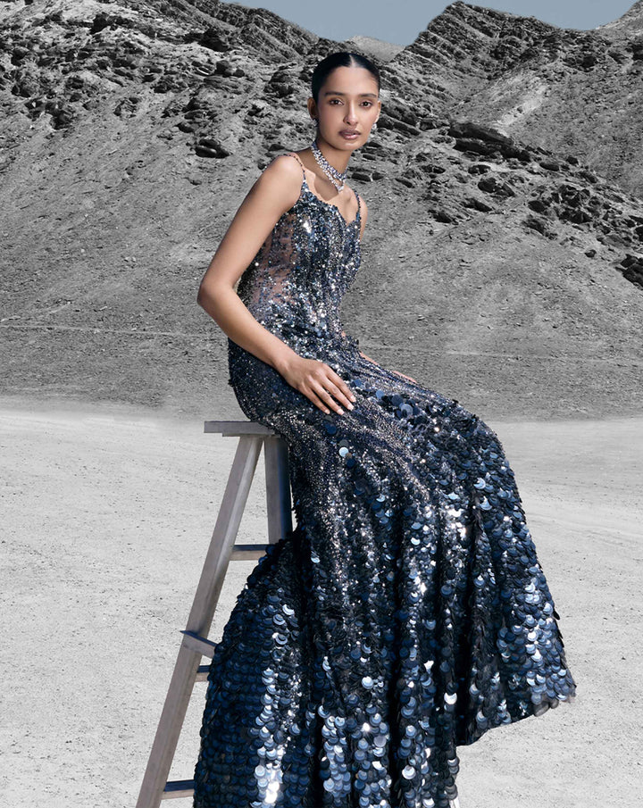 Kaleidascopic Fishtail Gown