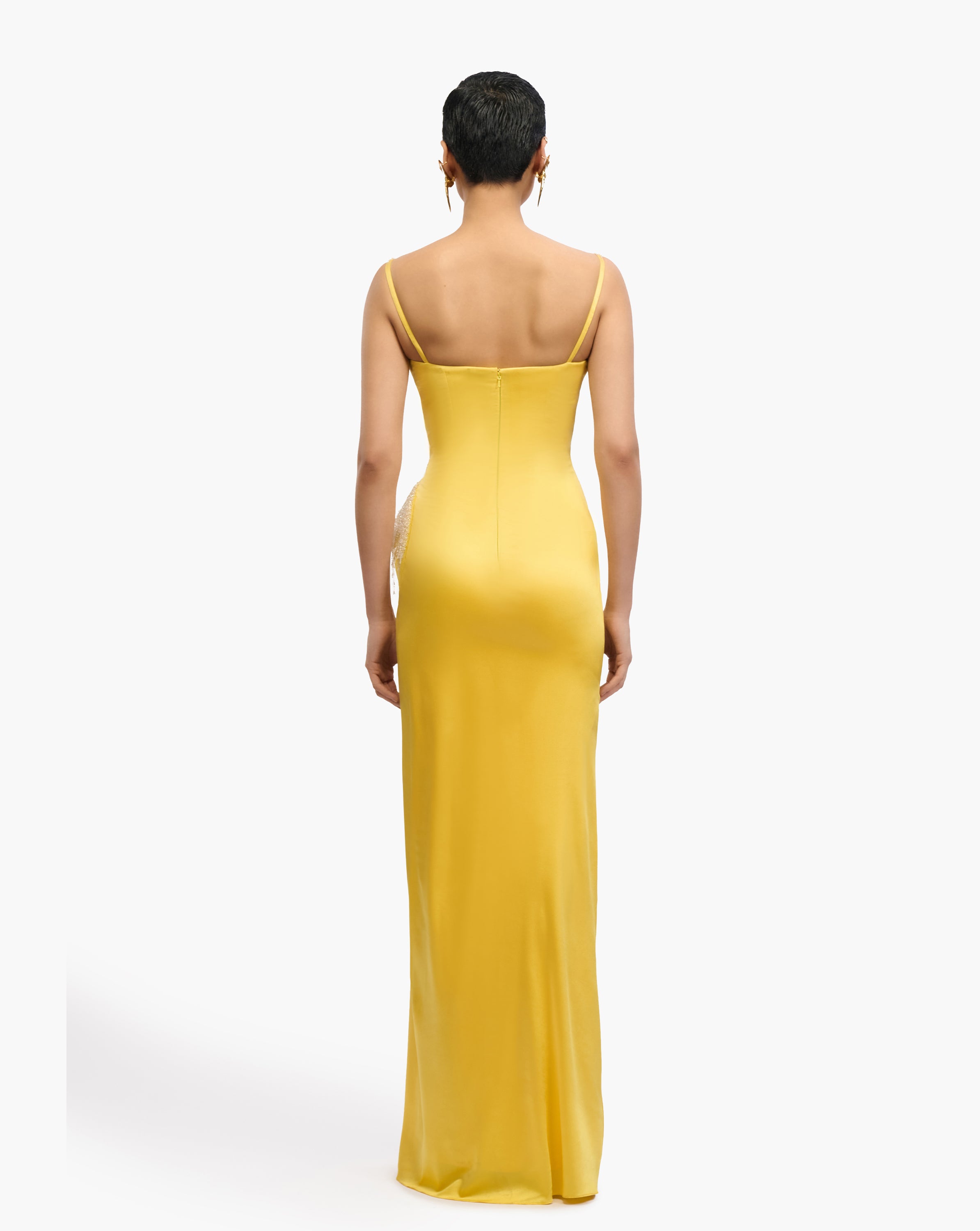 Solar Cast Peplum Gown