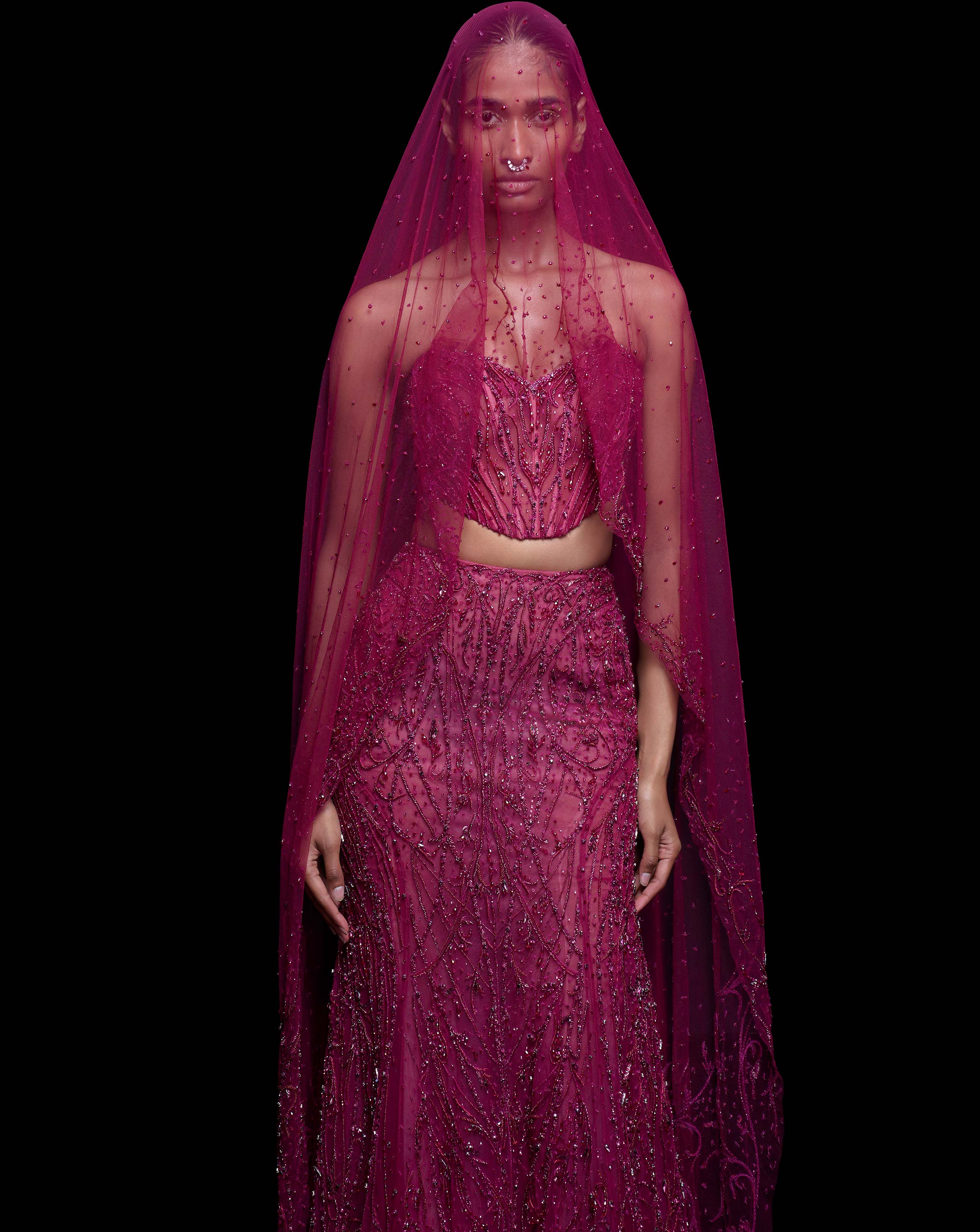 Fuchsia Bloom Lehenga