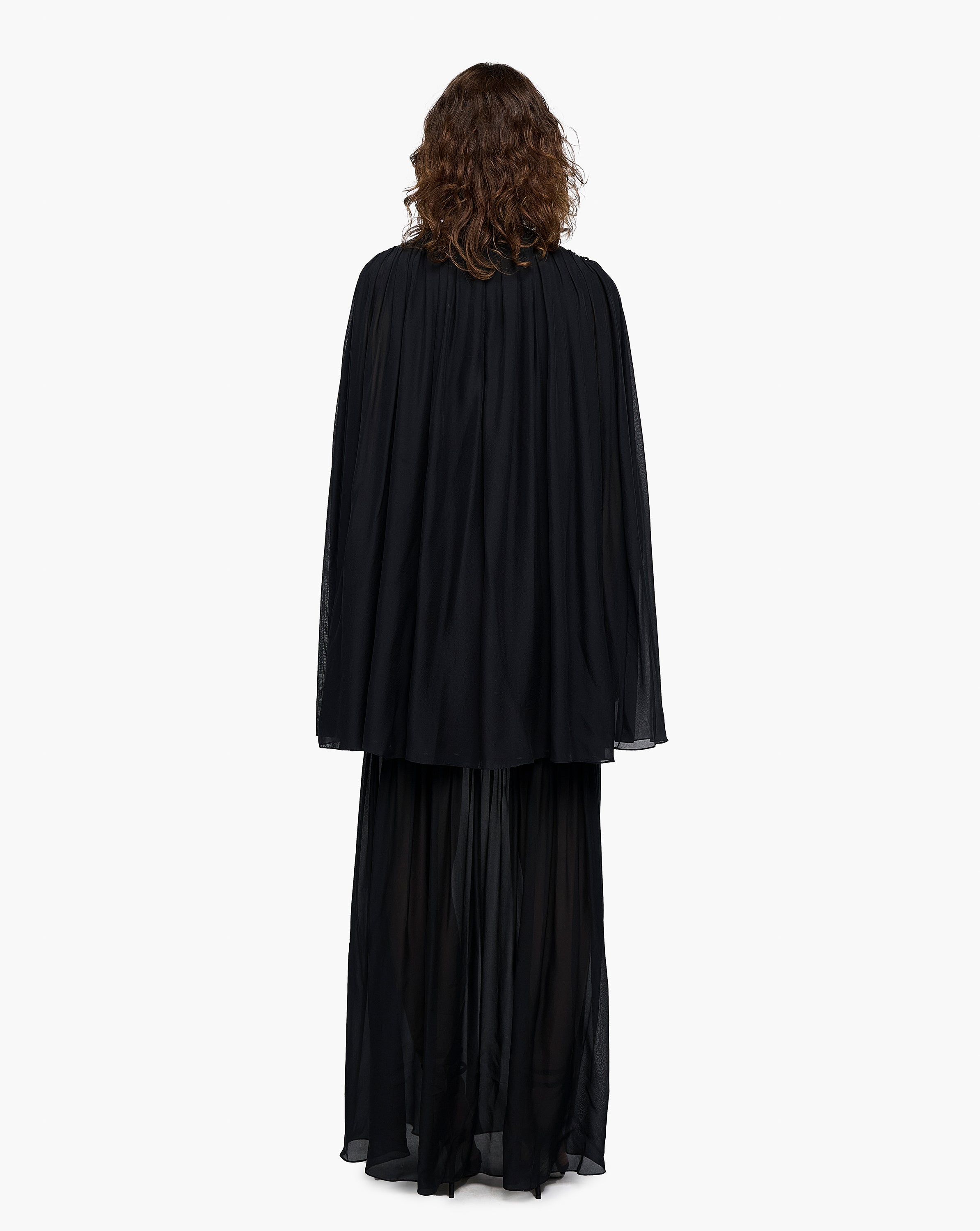 Noir Crystal Macramé Top