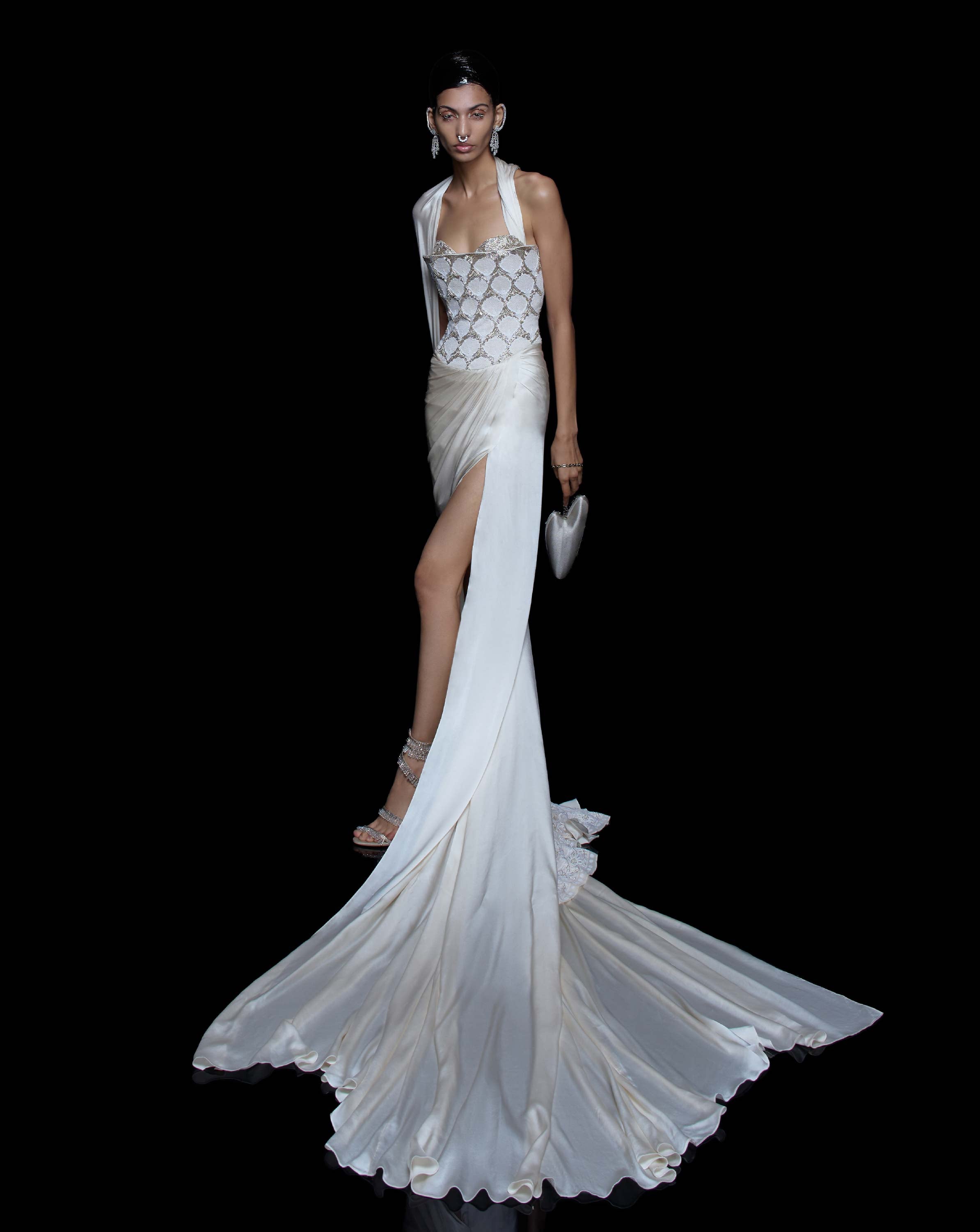 Pearl Heritage Saree Gown