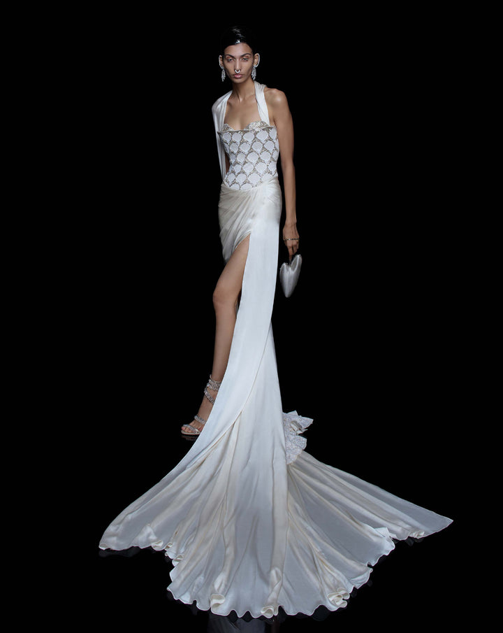 Pearl Heritage Saree Gown