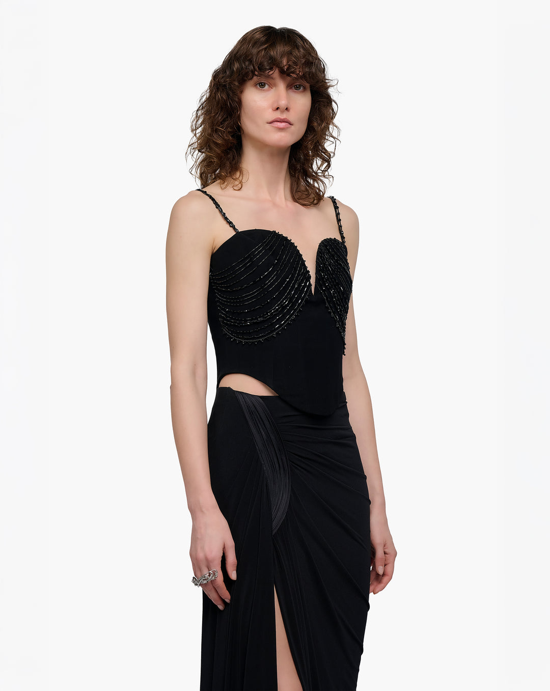 Starlight Sculpted Slit Skirt