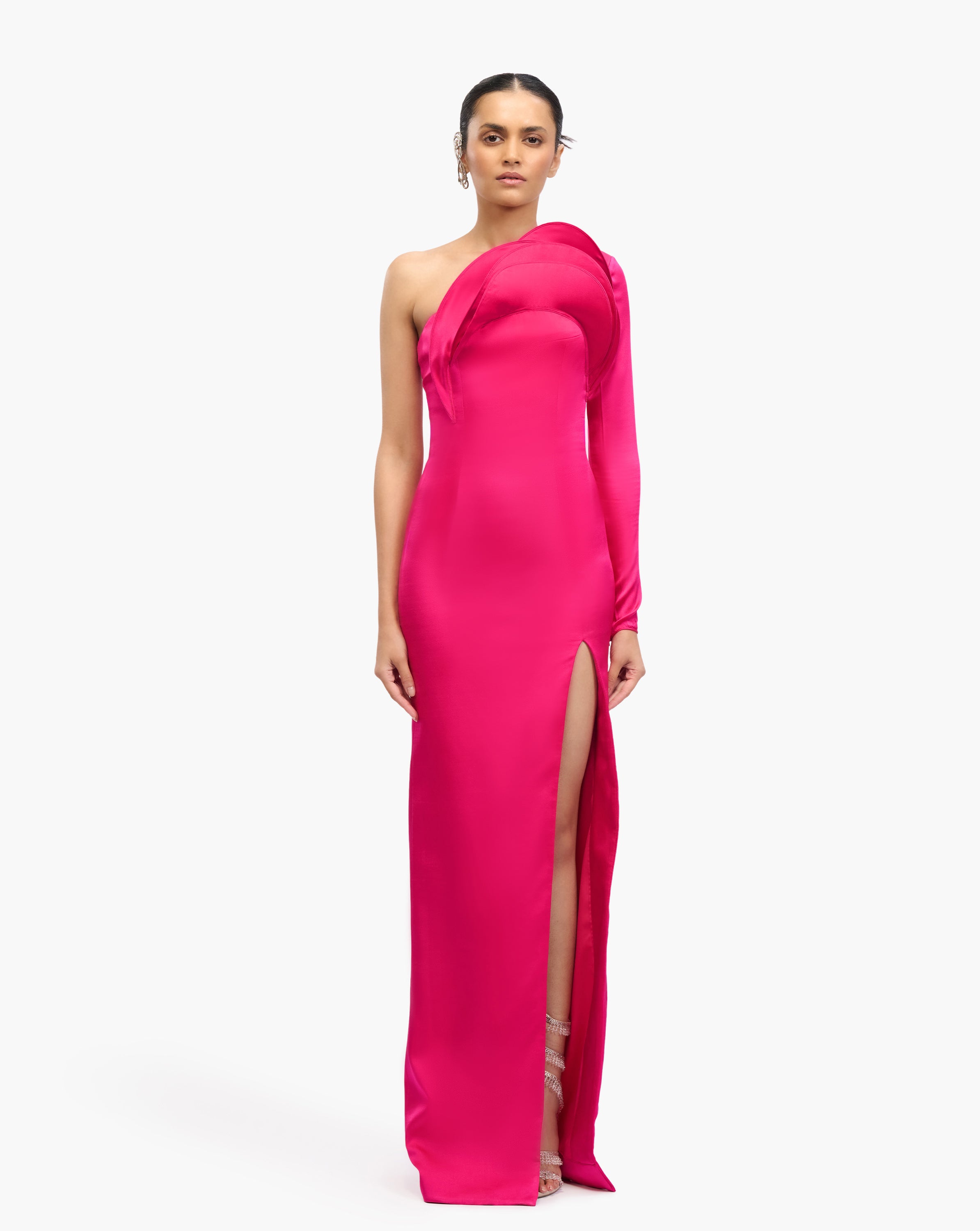 Nova Ruffle Column Gown