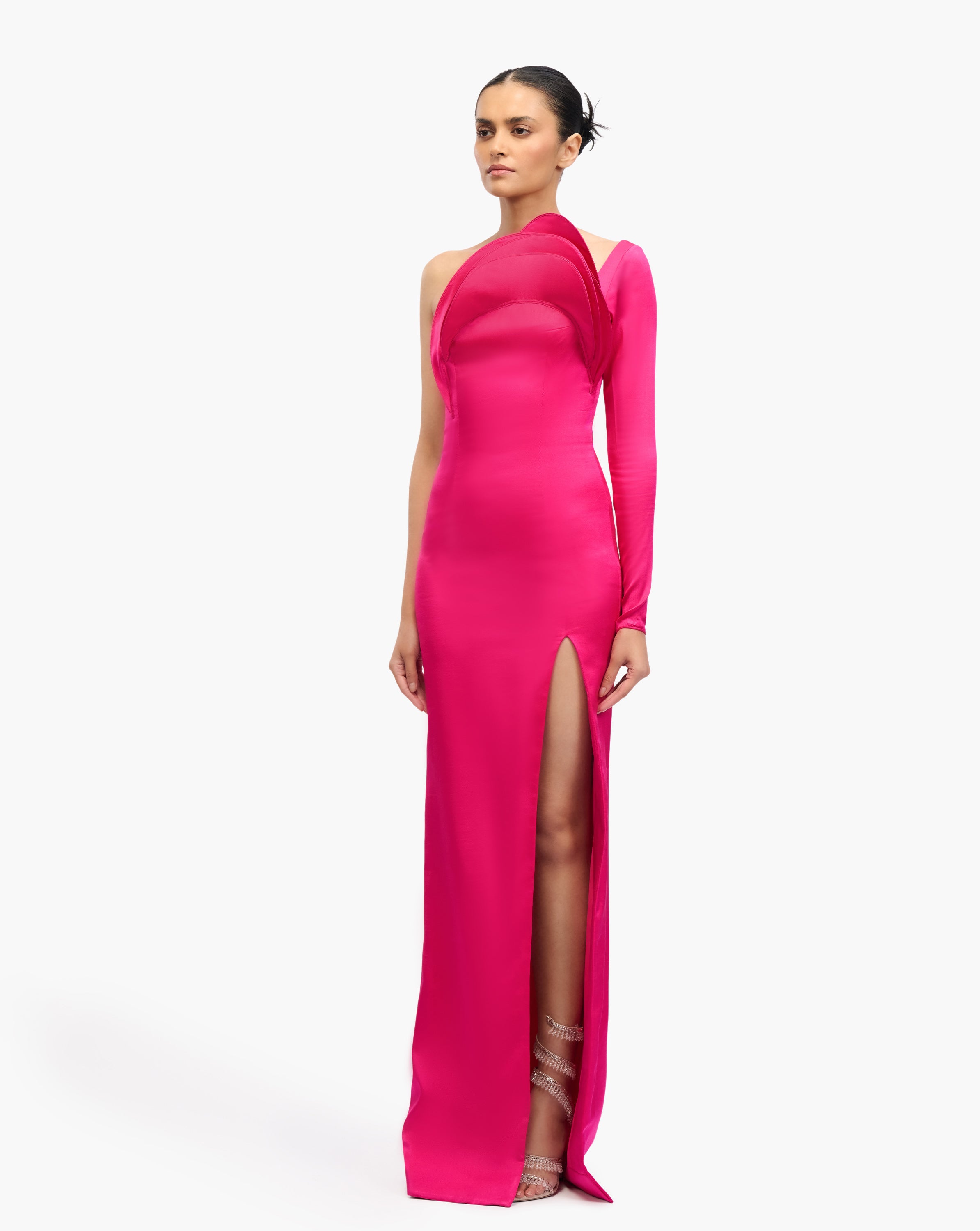 Nova Ruffle Column Gown