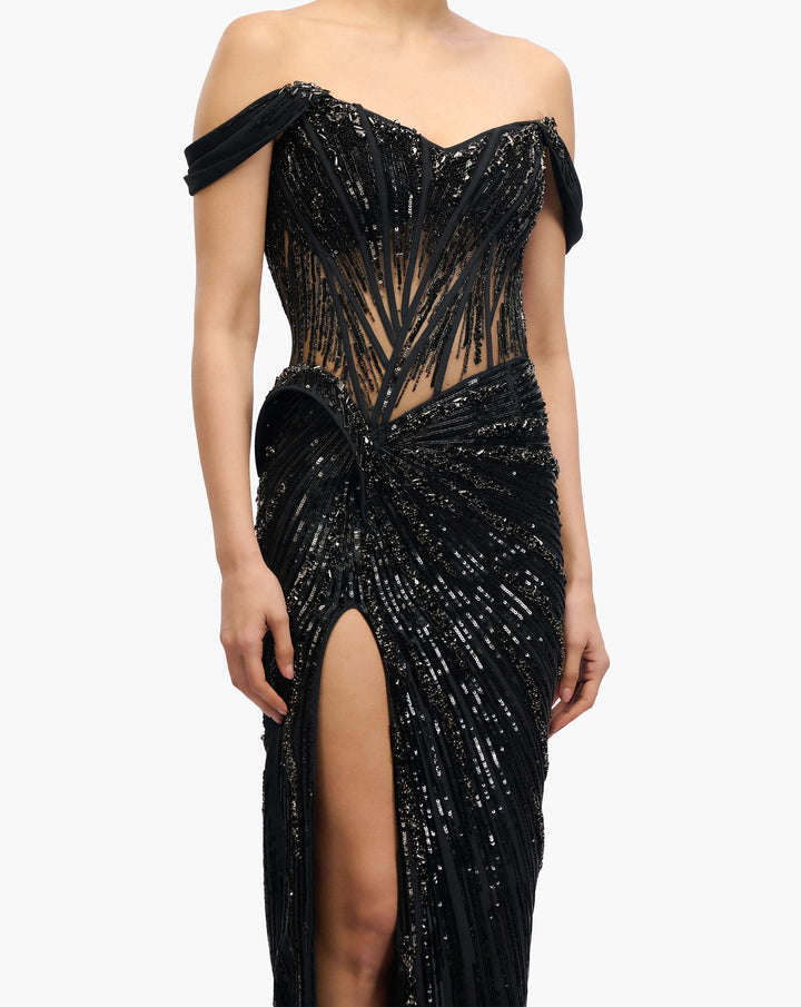 Obsidian Crest Gown