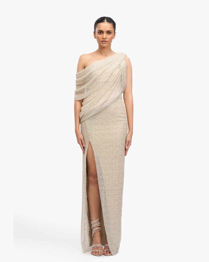 Crest Glisten Drape Top