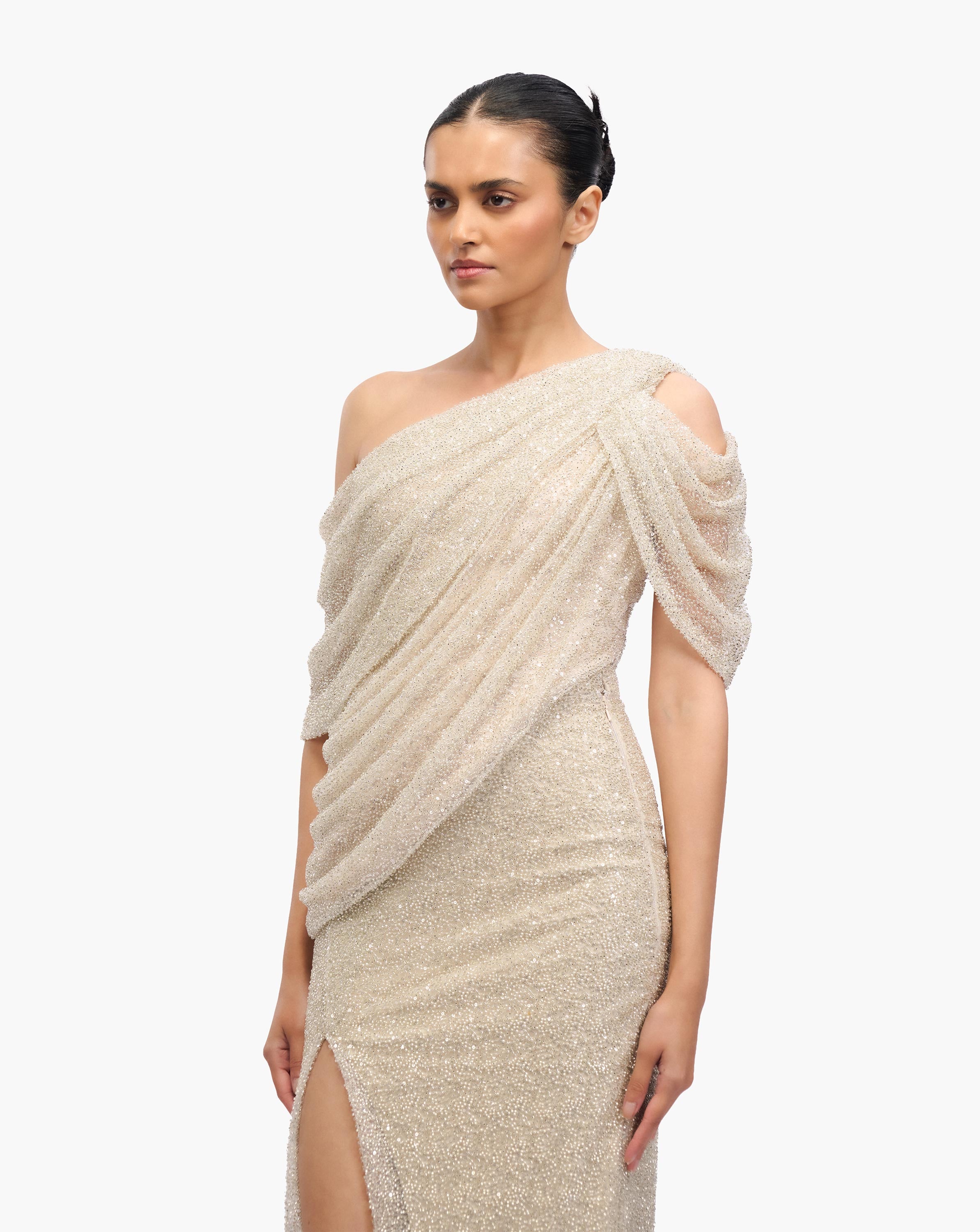 Crest Glisten Drape Top