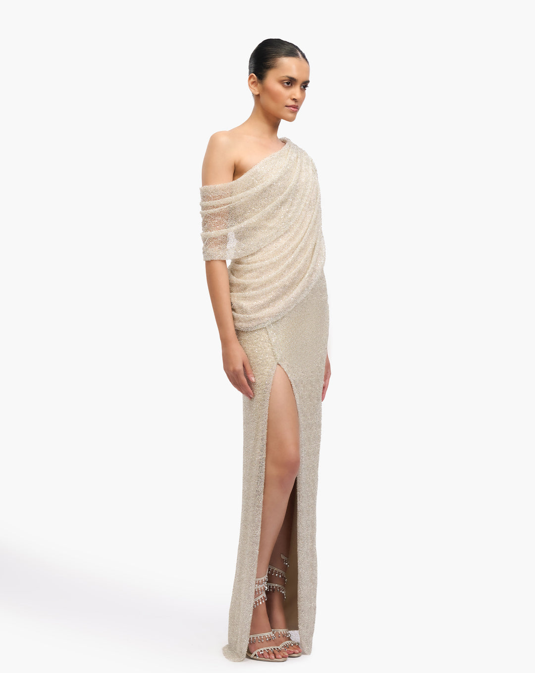 Crest Glisten Drape Top