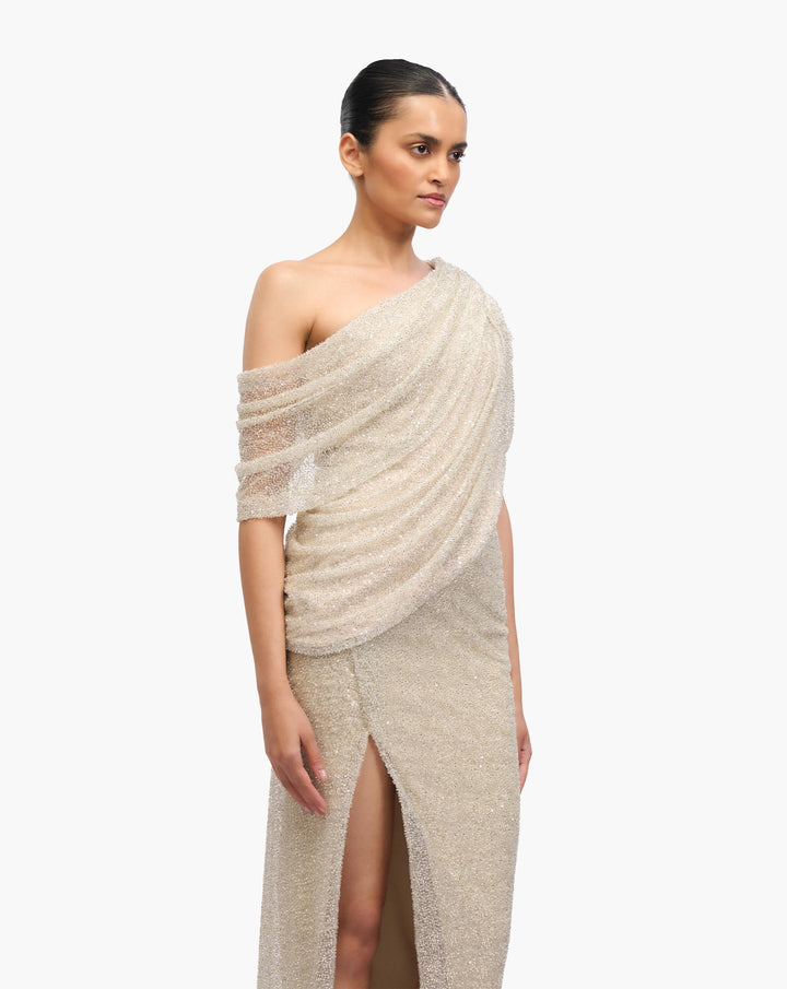 Crest Glisten Drape Top