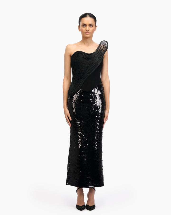 Nox Sequin Midi Skirt