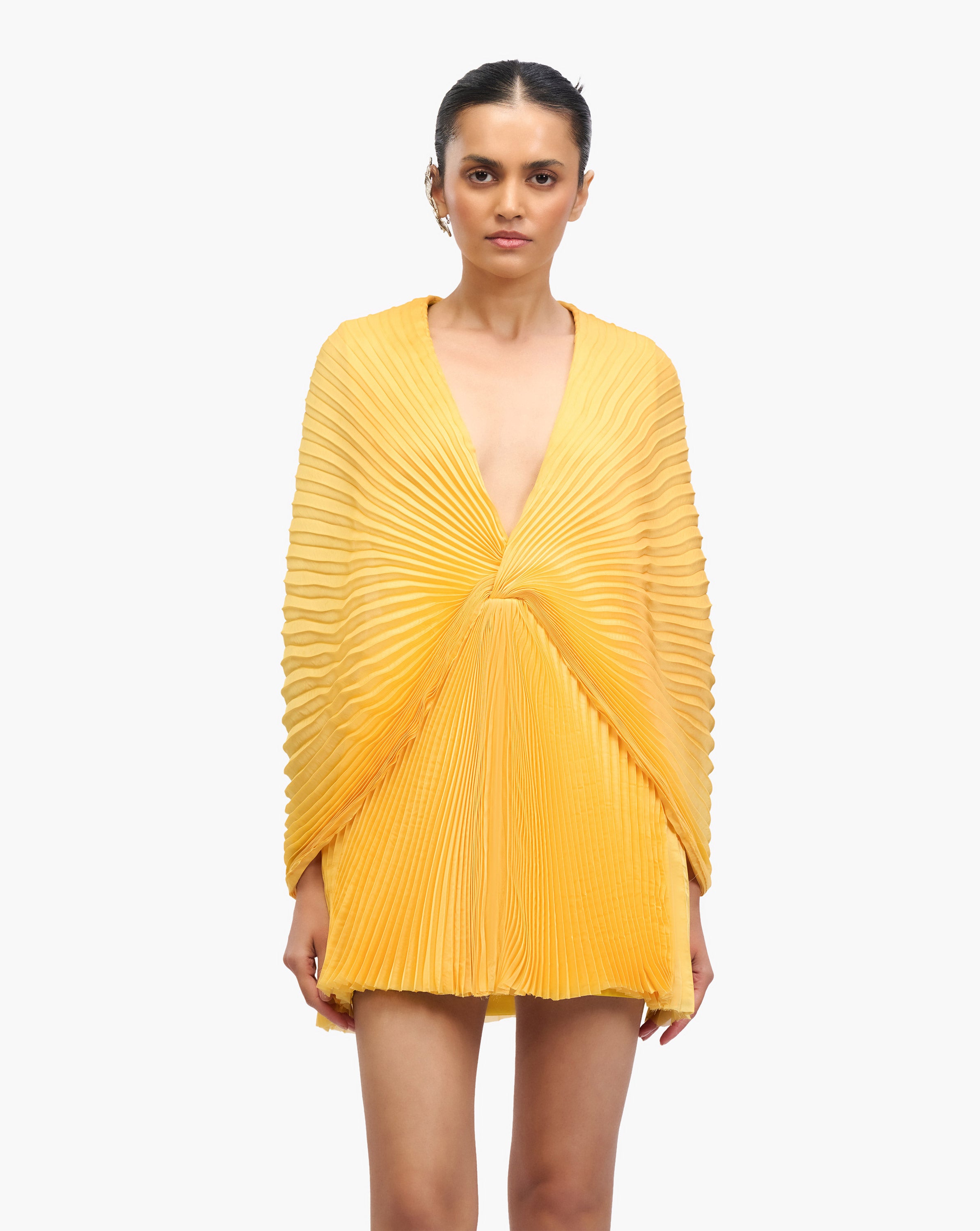 Solaire Pleat Mini Dress