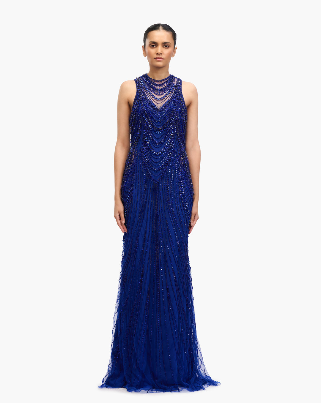 The Roman High-Neck Gown