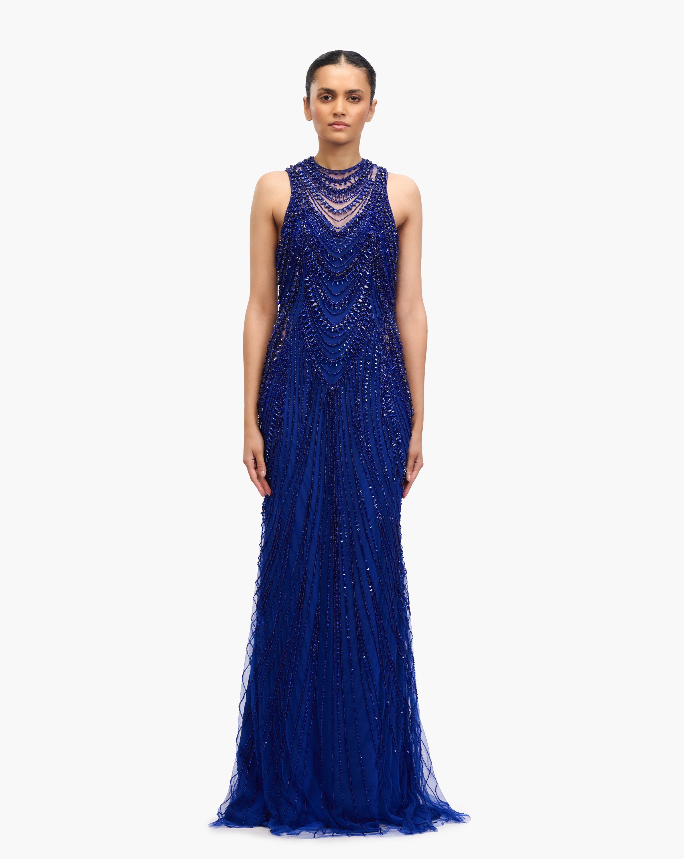 The Roman High-Neck Gown