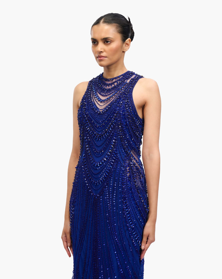 The Roman High-Neck Gown