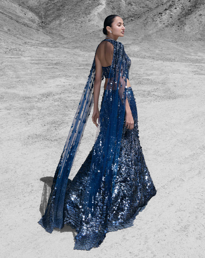 Crystallised Scale Lehenga