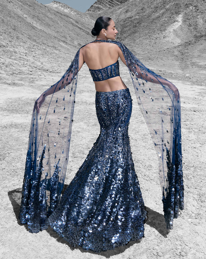 Crystallised Scale Lehenga