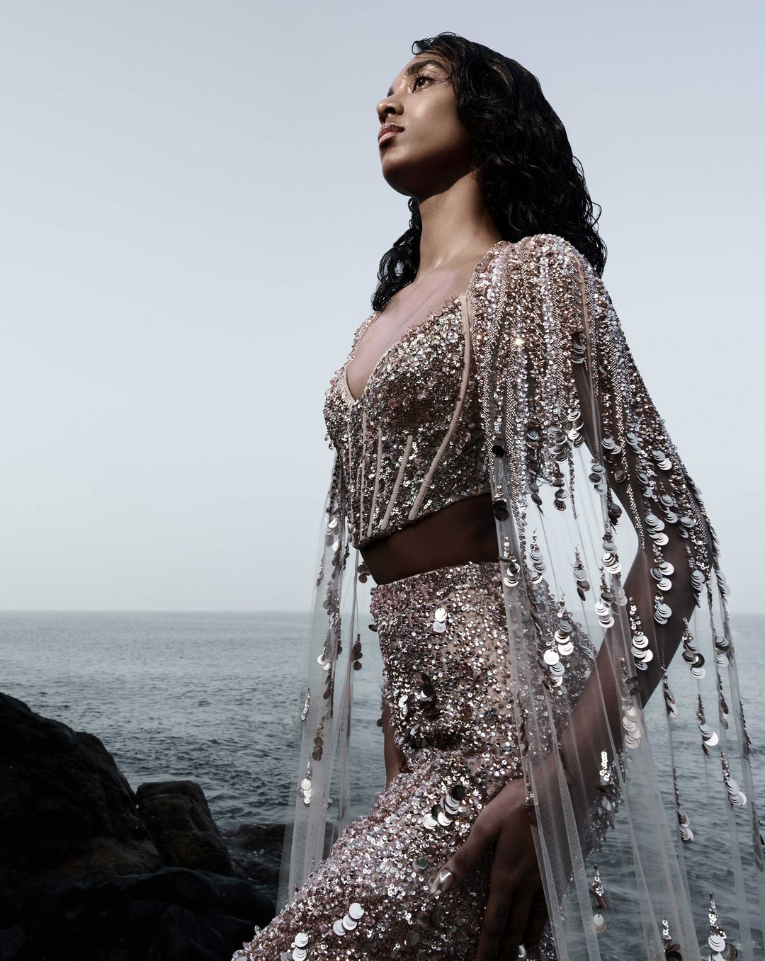 Crystallised Scale Lehenga