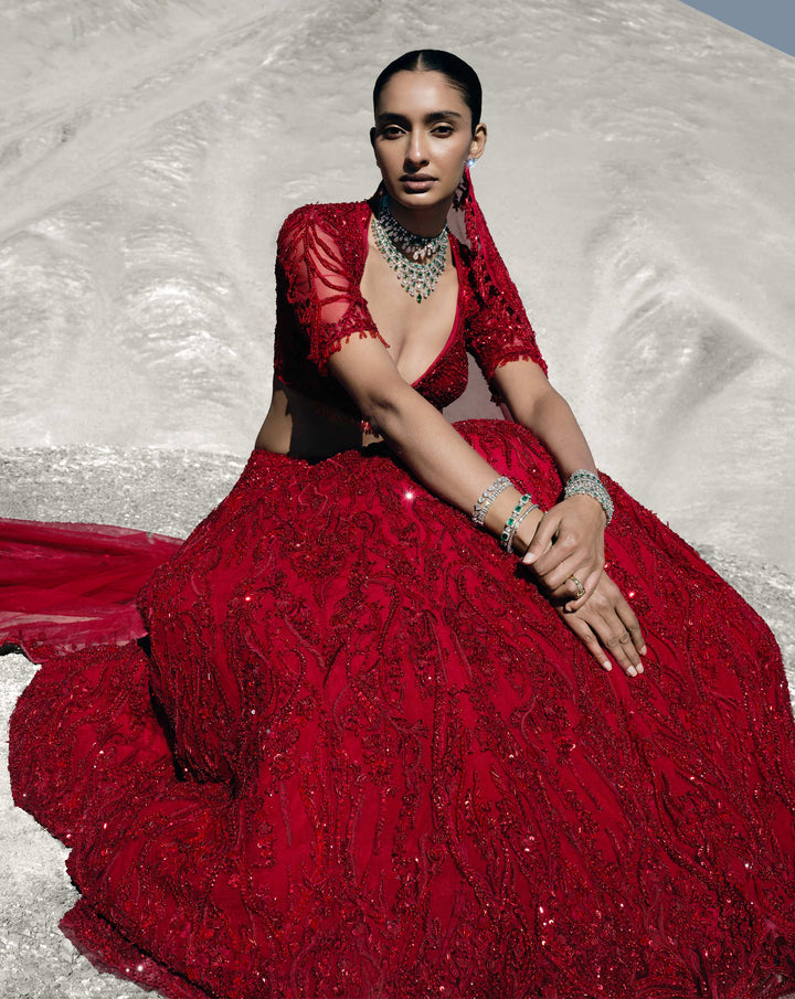 The Scarlet Vow Lehenga