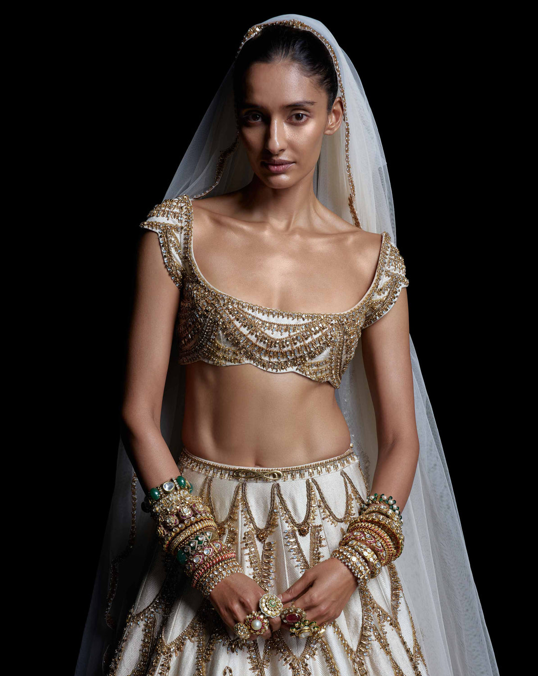 Sūryālaṅkāra (Adornment of the Sun)/ Arkamani (Sun gem)/ Suryamani (Sun gem)/Ornate Jewel Lehenga