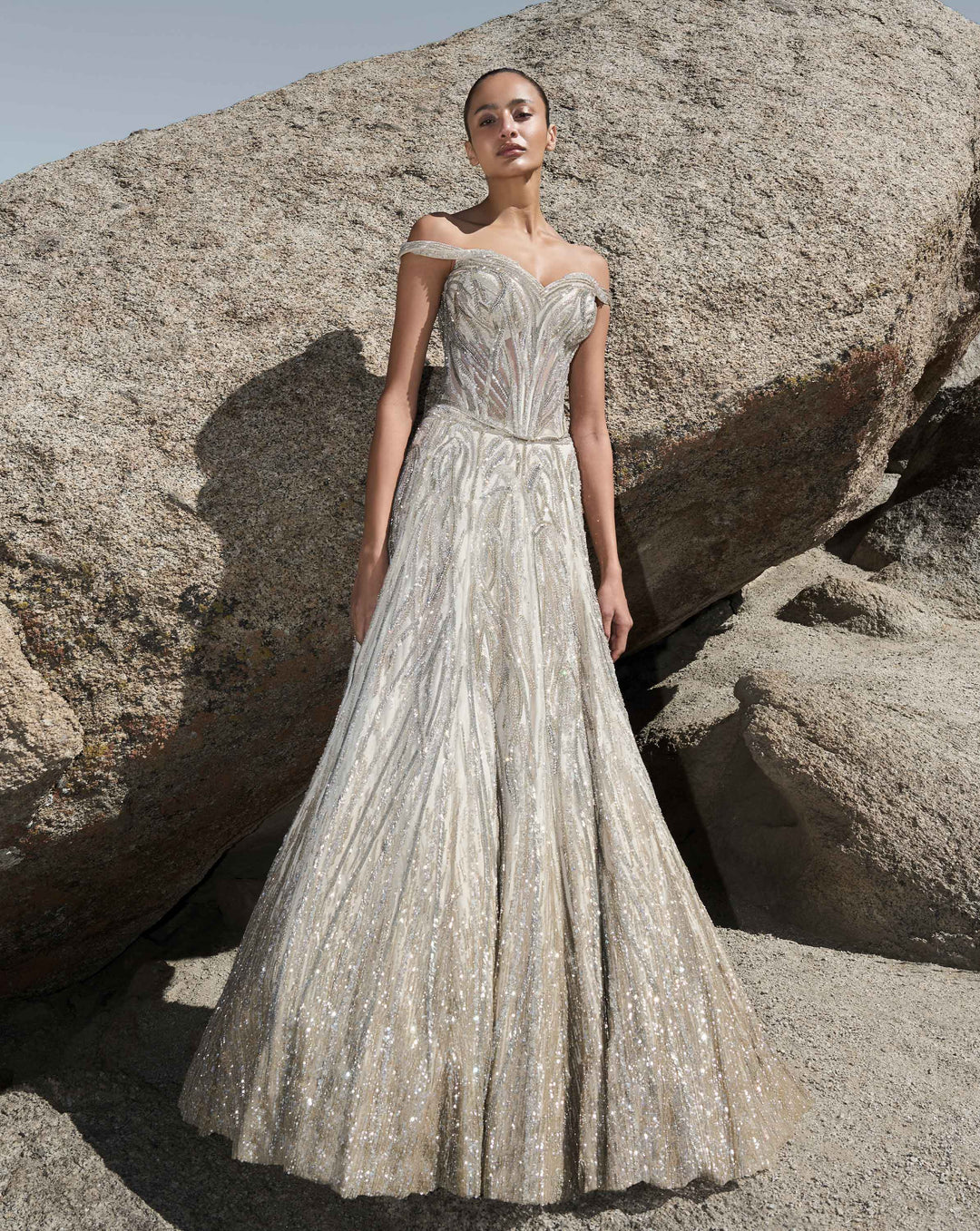 The Crystalline Architectural Lehenga
