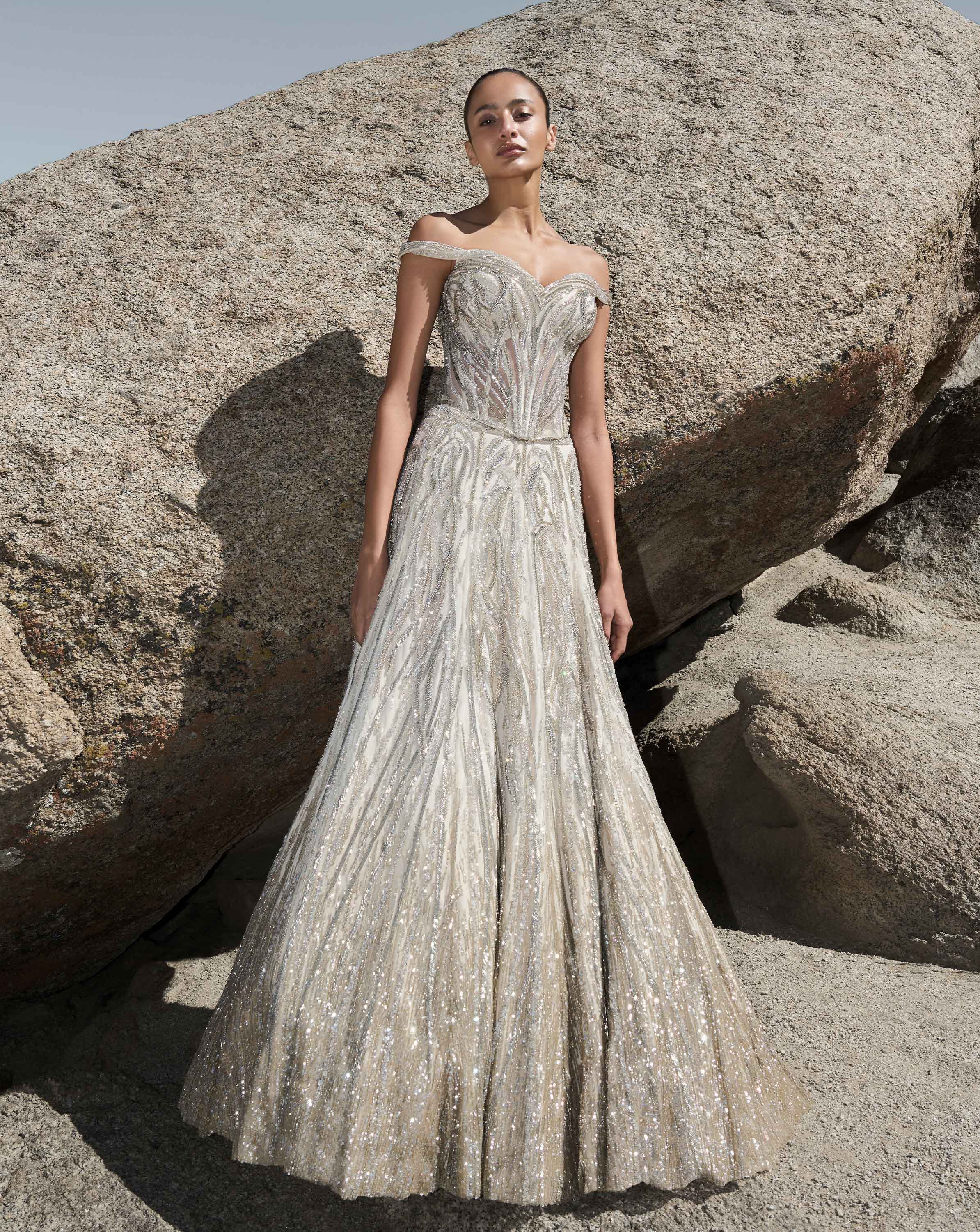 The Crystalline Architectural Lehenga