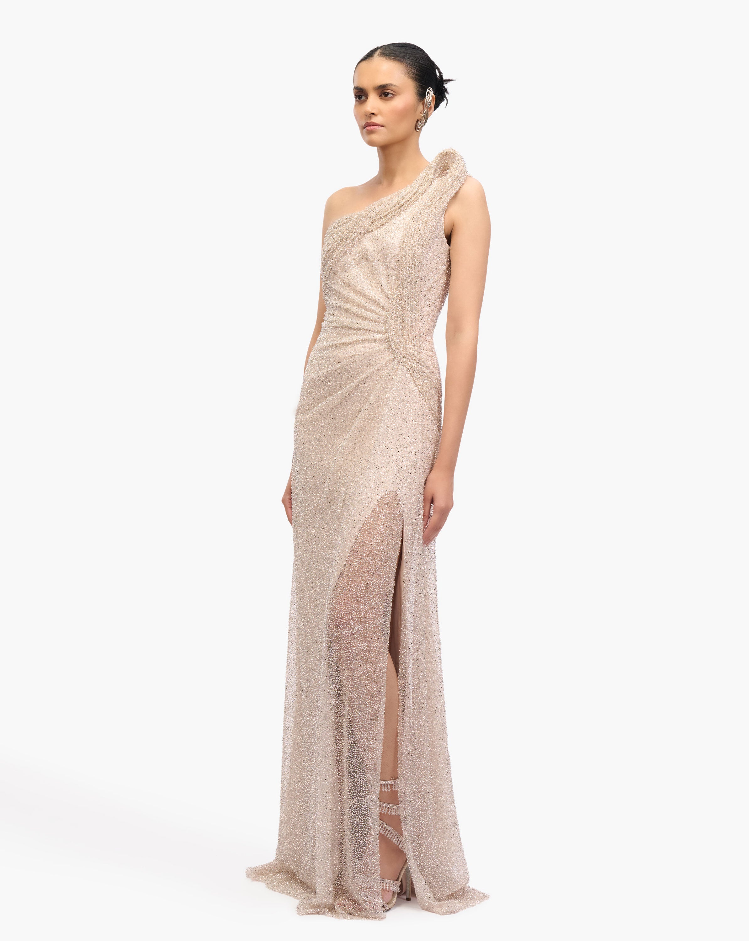 Lunaris Glisten Drape Gown
