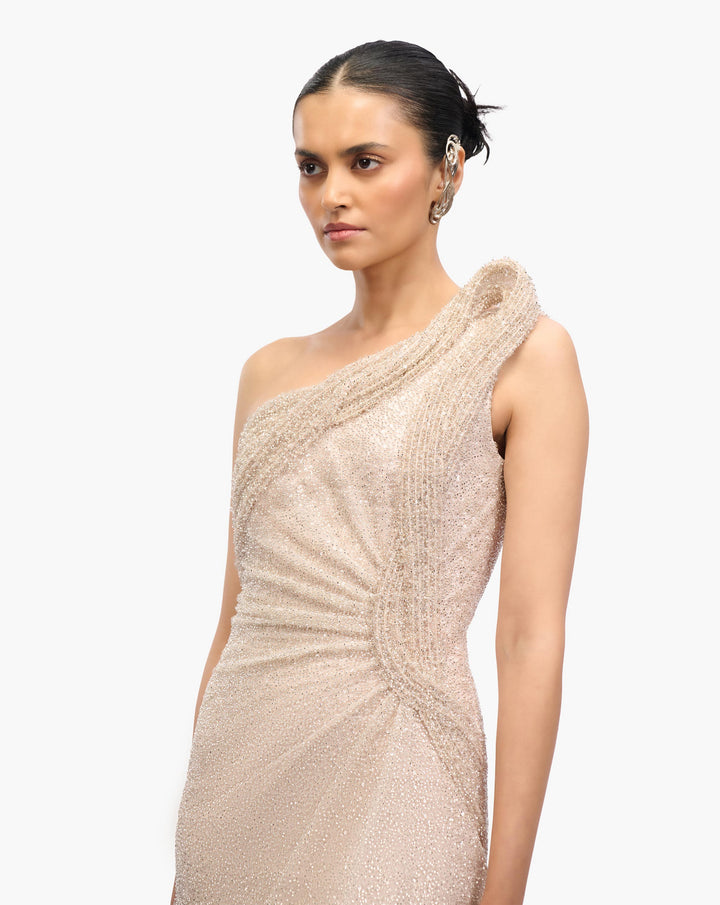 Lunaris Glisten Drape Gown