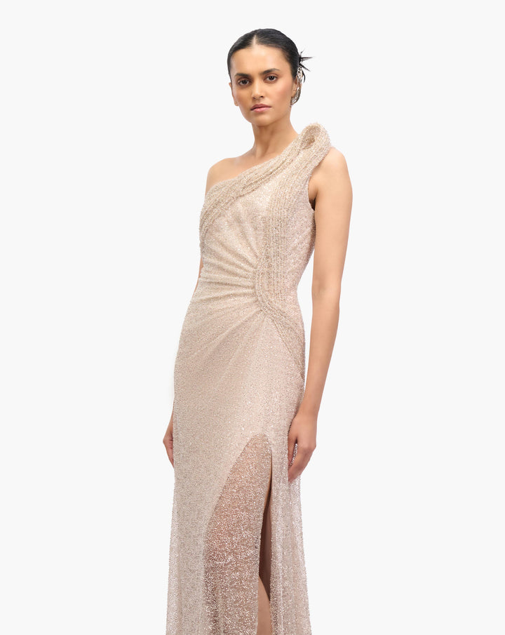 Lunaris Glisten Drape Gown