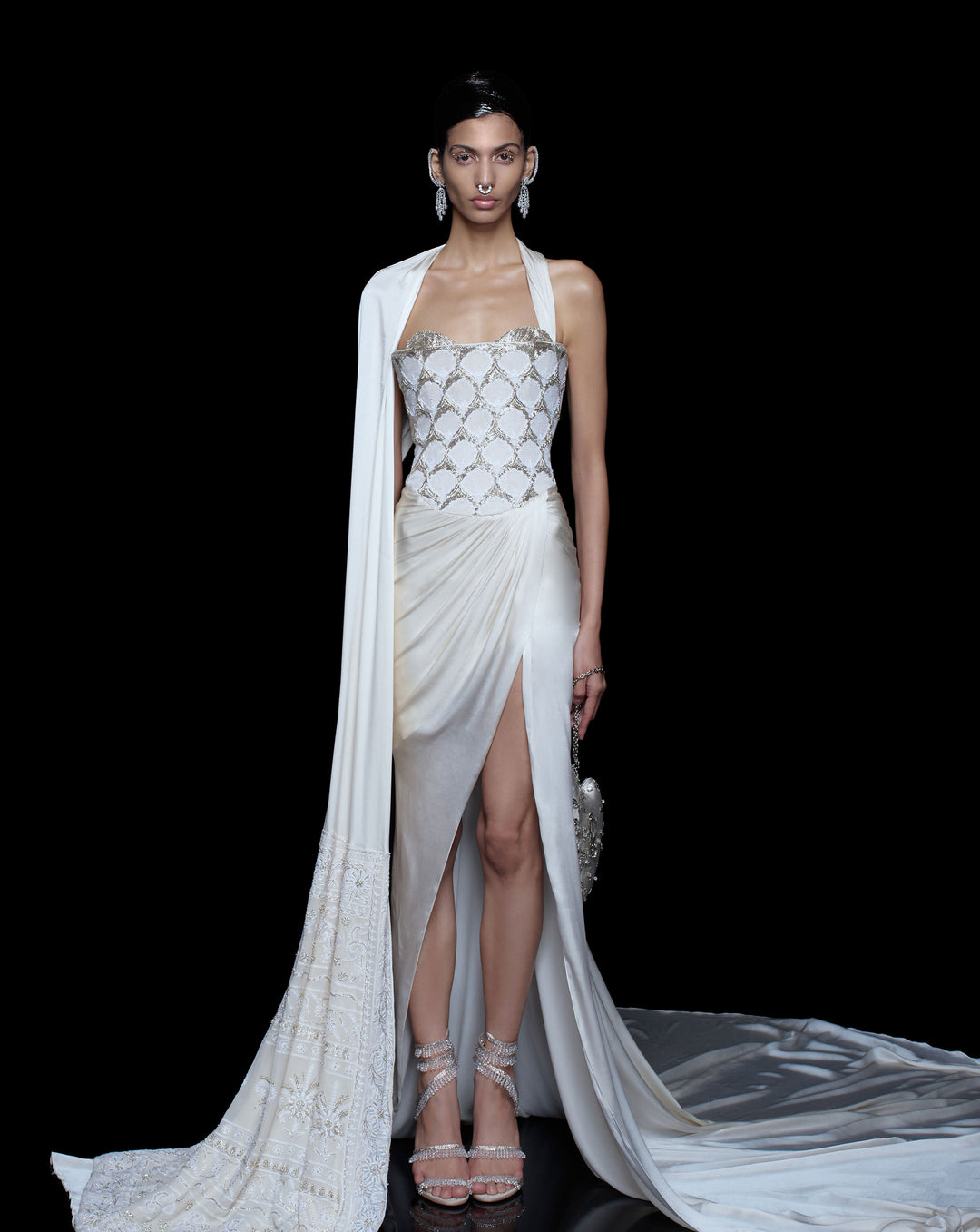 Pearl Heritage Saree Gown