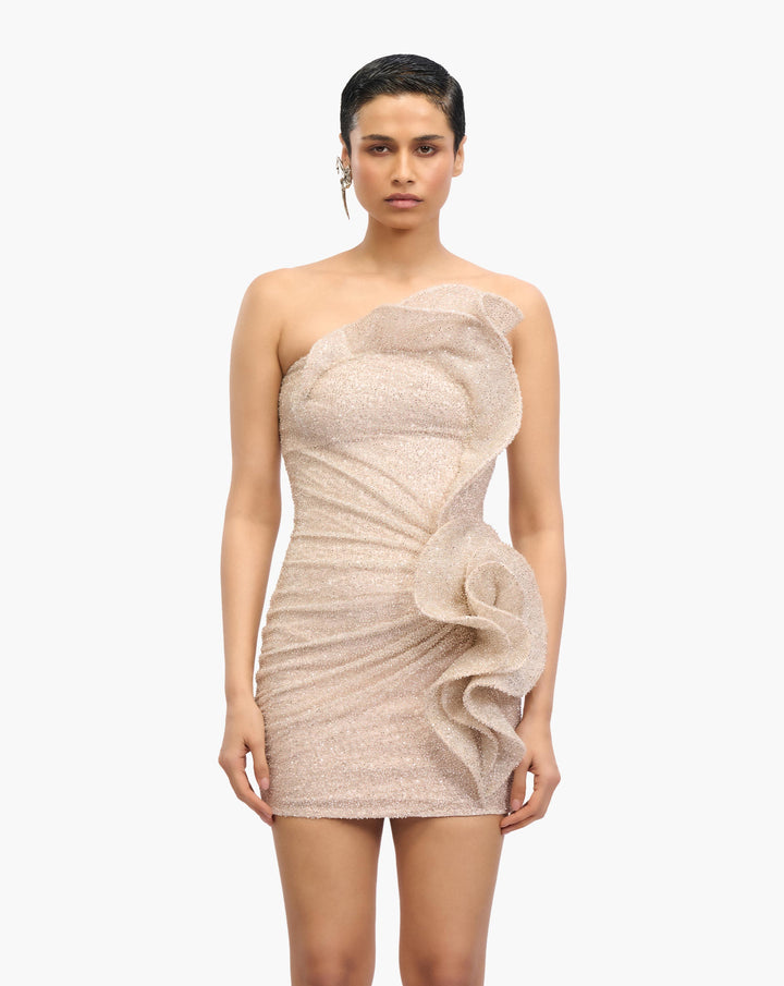 Auror Ruffle Sequin Dress