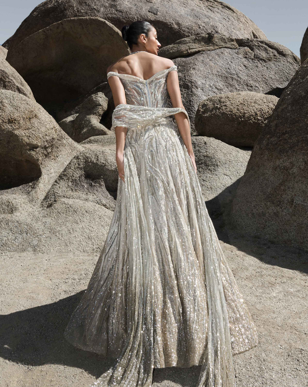 The Crystalline Architectural Lehenga