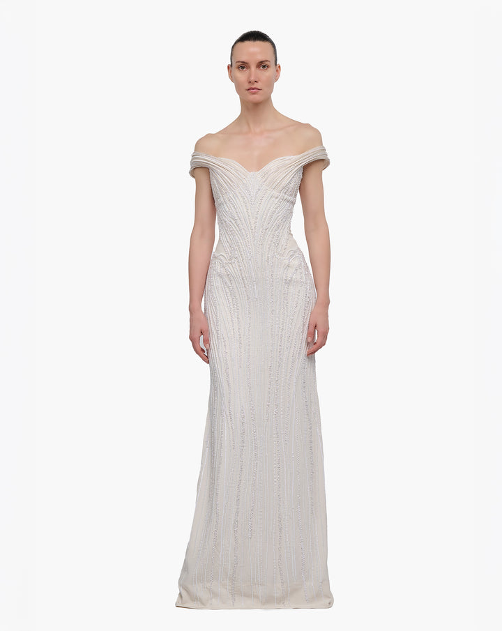 Sculpted Starlight Gown