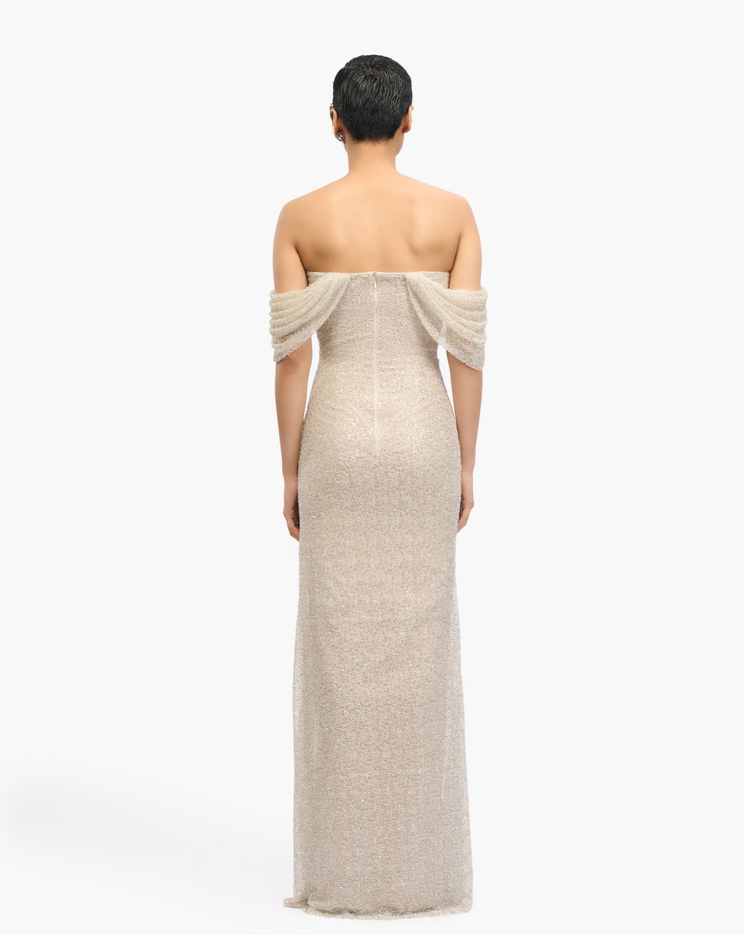 Neptune Ruffle Sequin Gown
