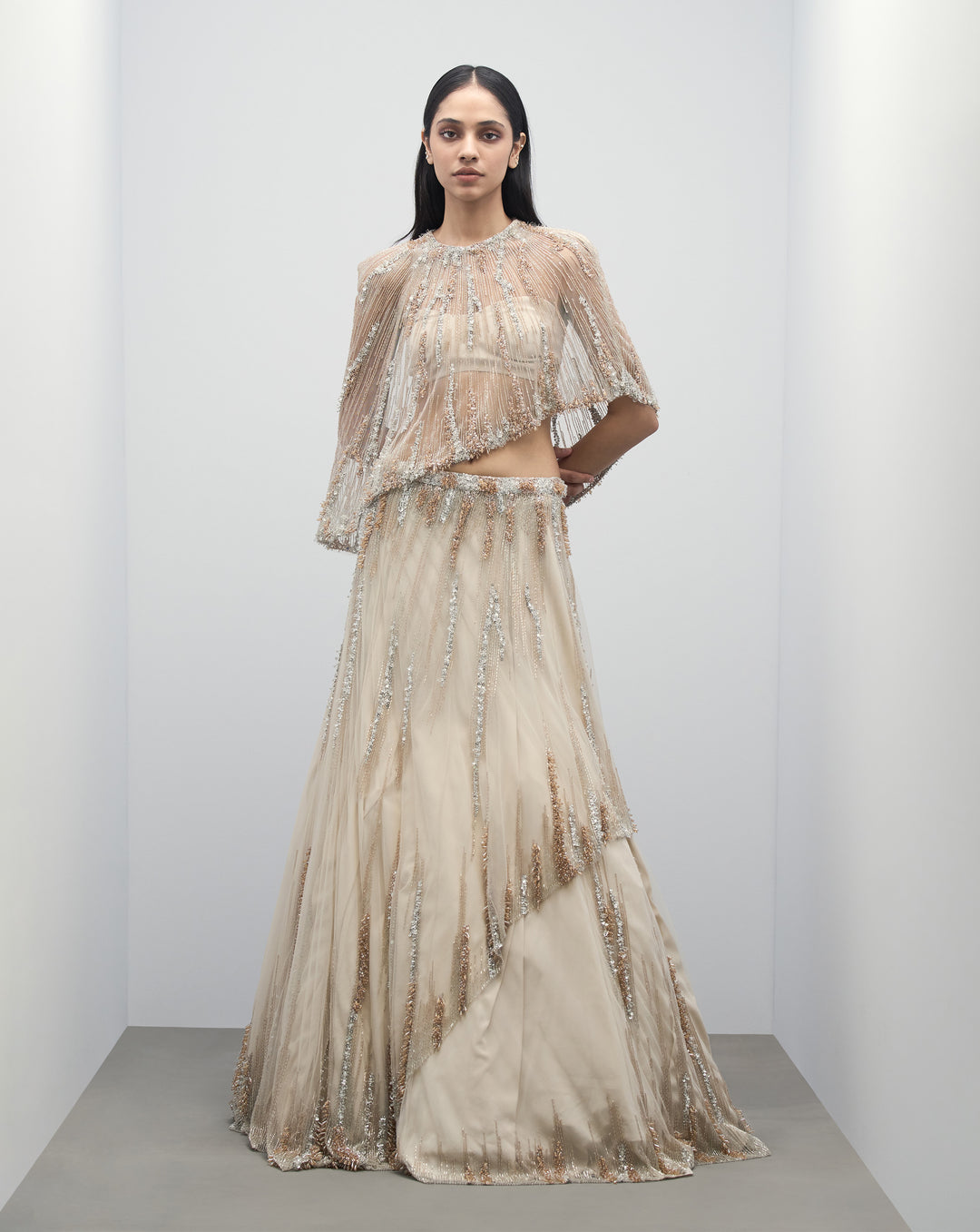 Crystal Erosion Lehenga