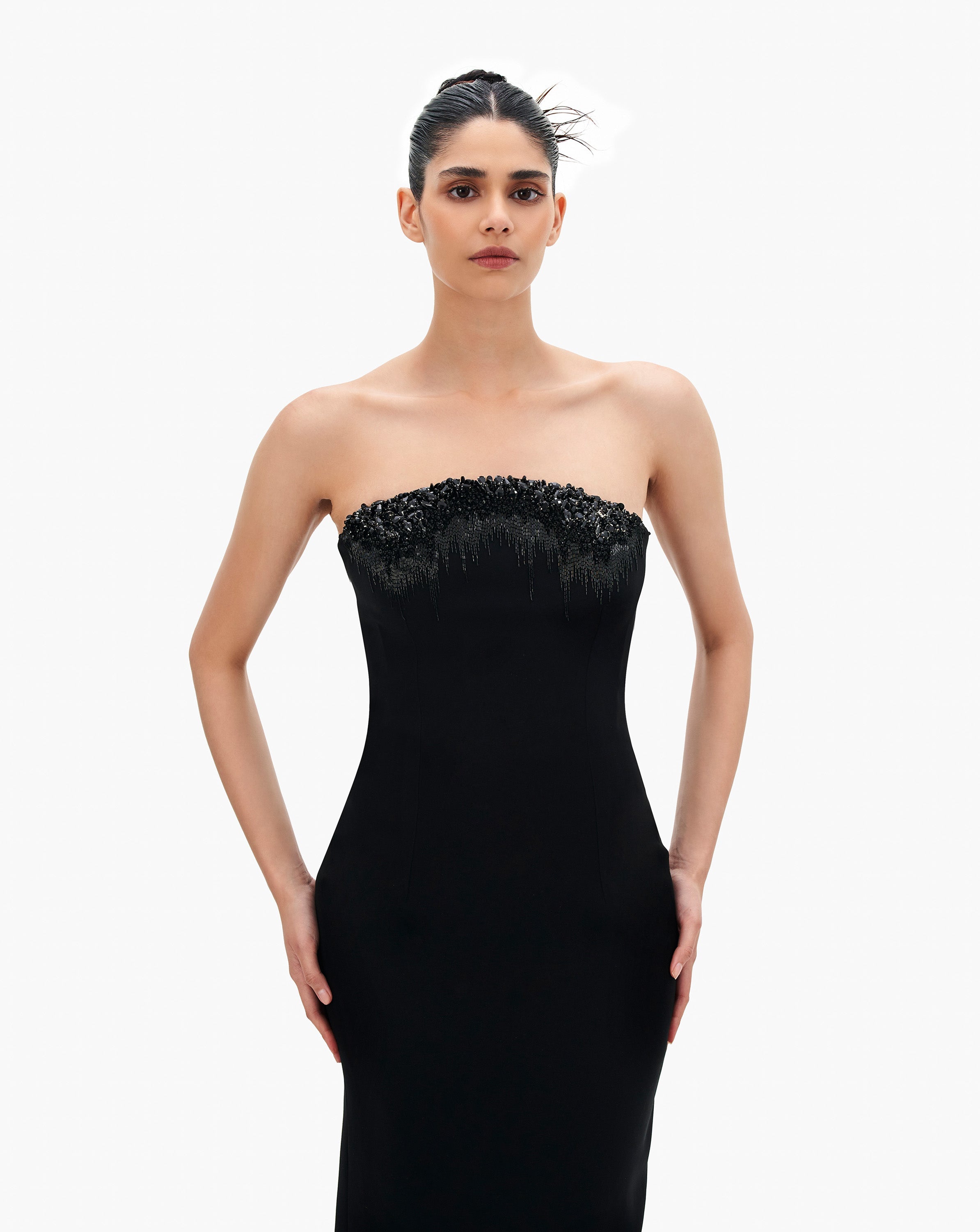 The Crystal Column Gown