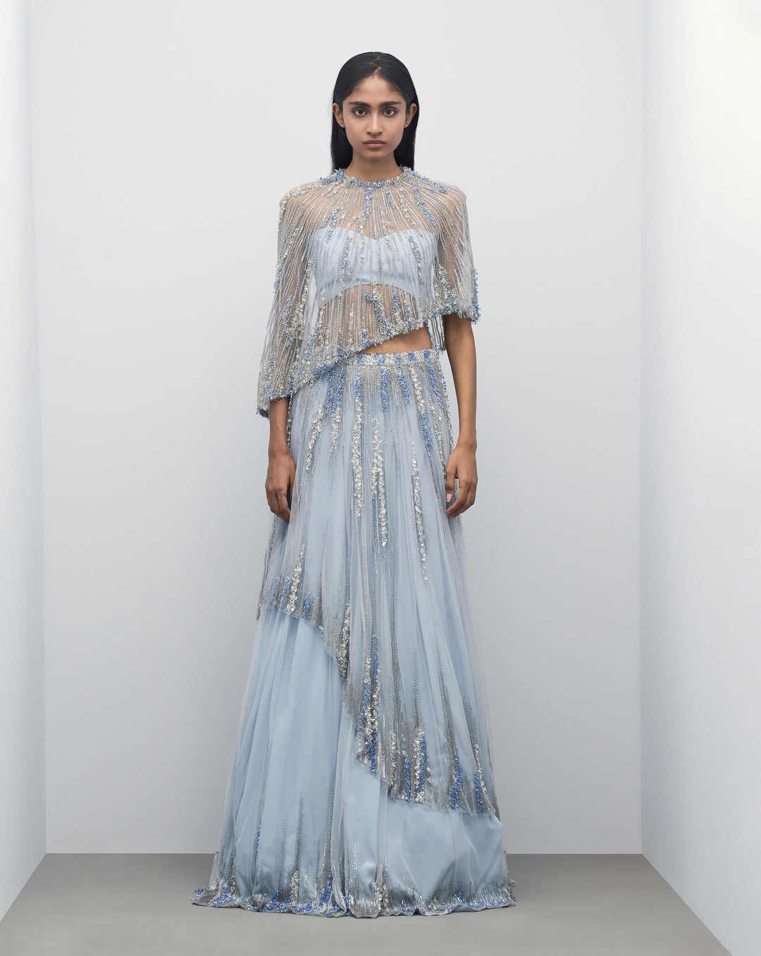 Crystal Erosion Lehenga