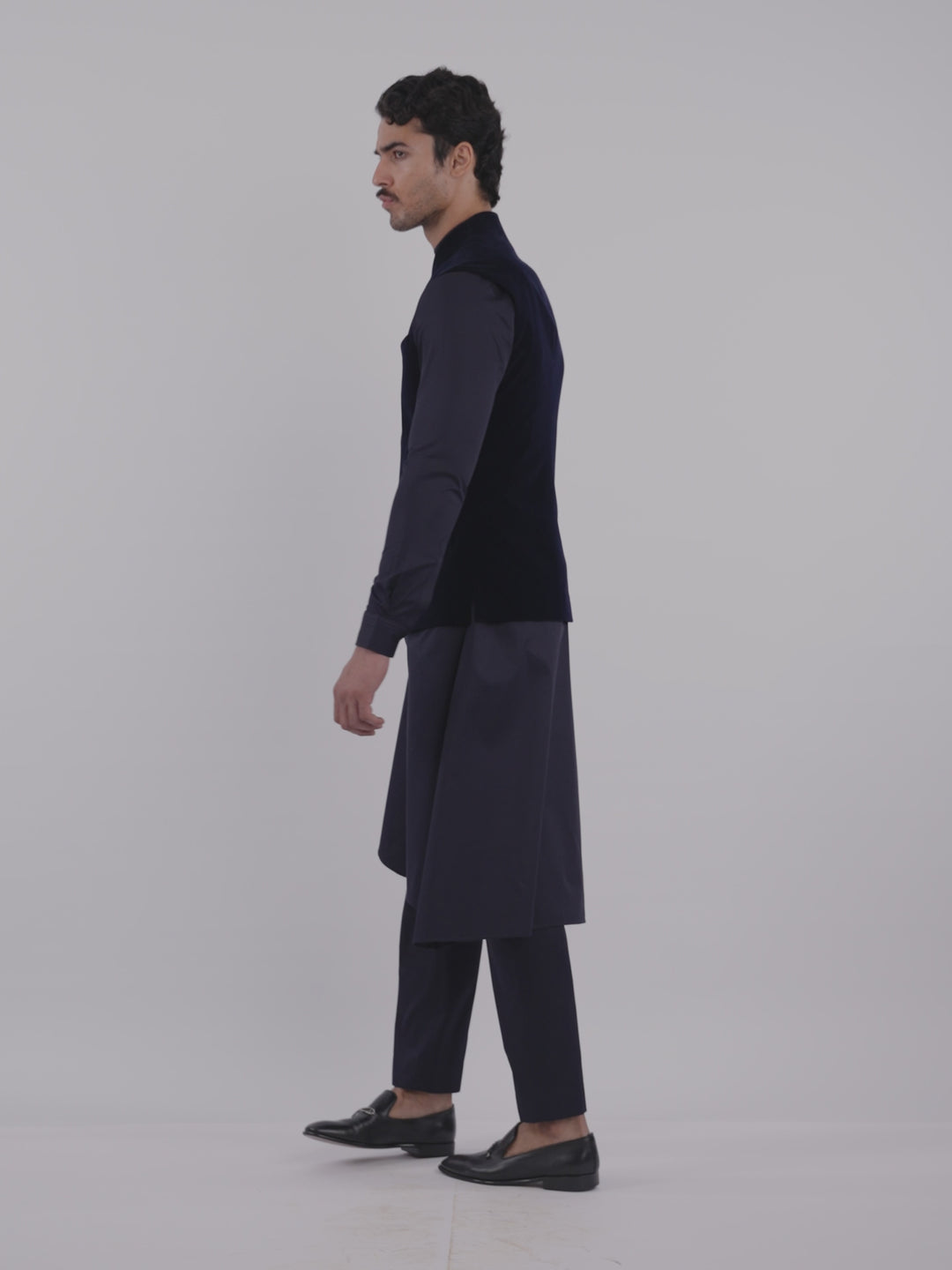 Midnight Velvet Eclipse Nehru Jacket