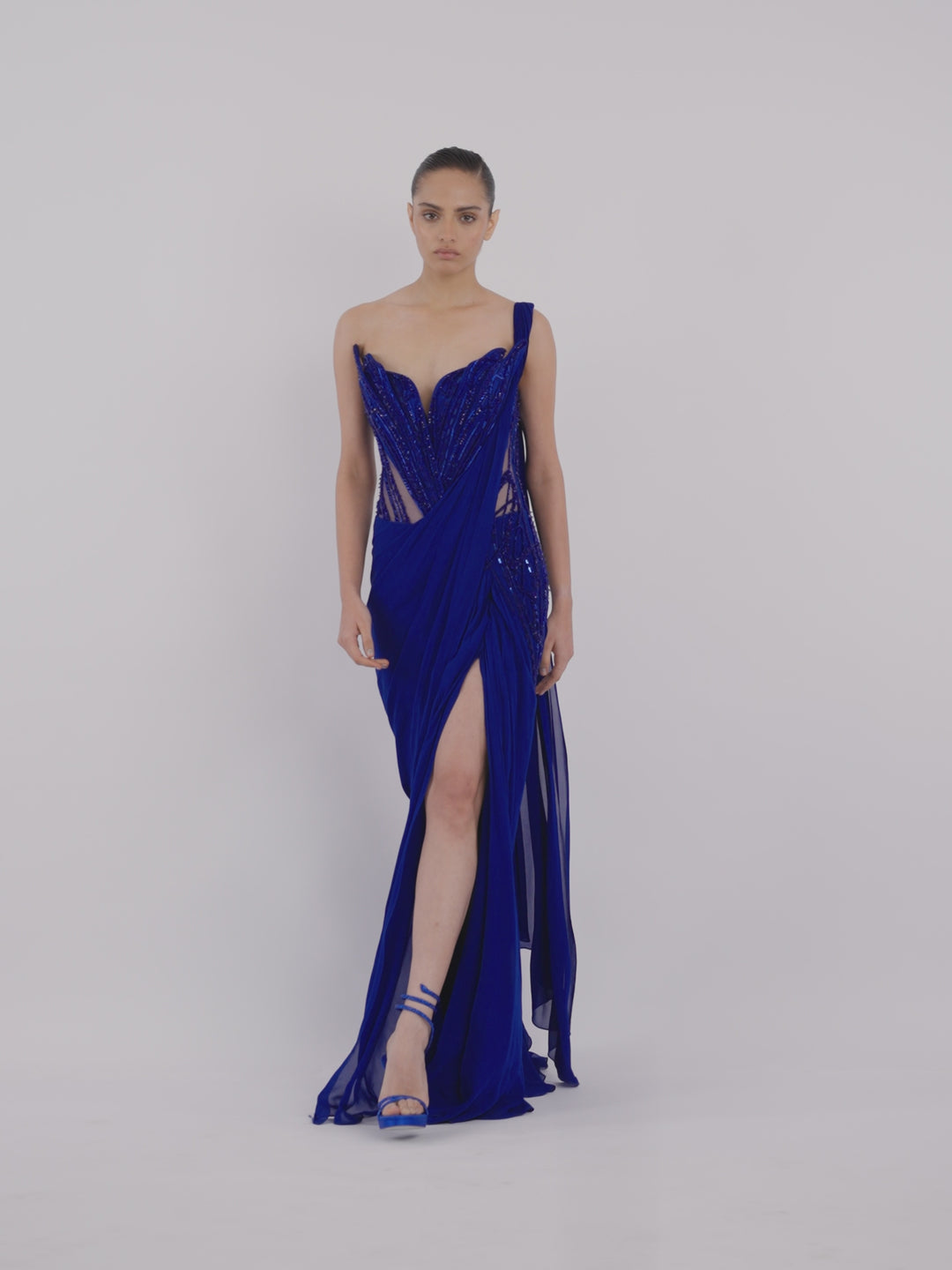 The Embellished Bodice Saree Gown