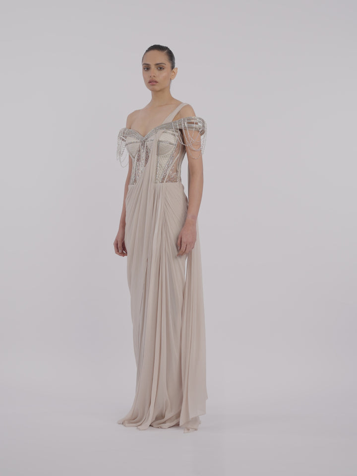 The Corset Bodice Saree Gown