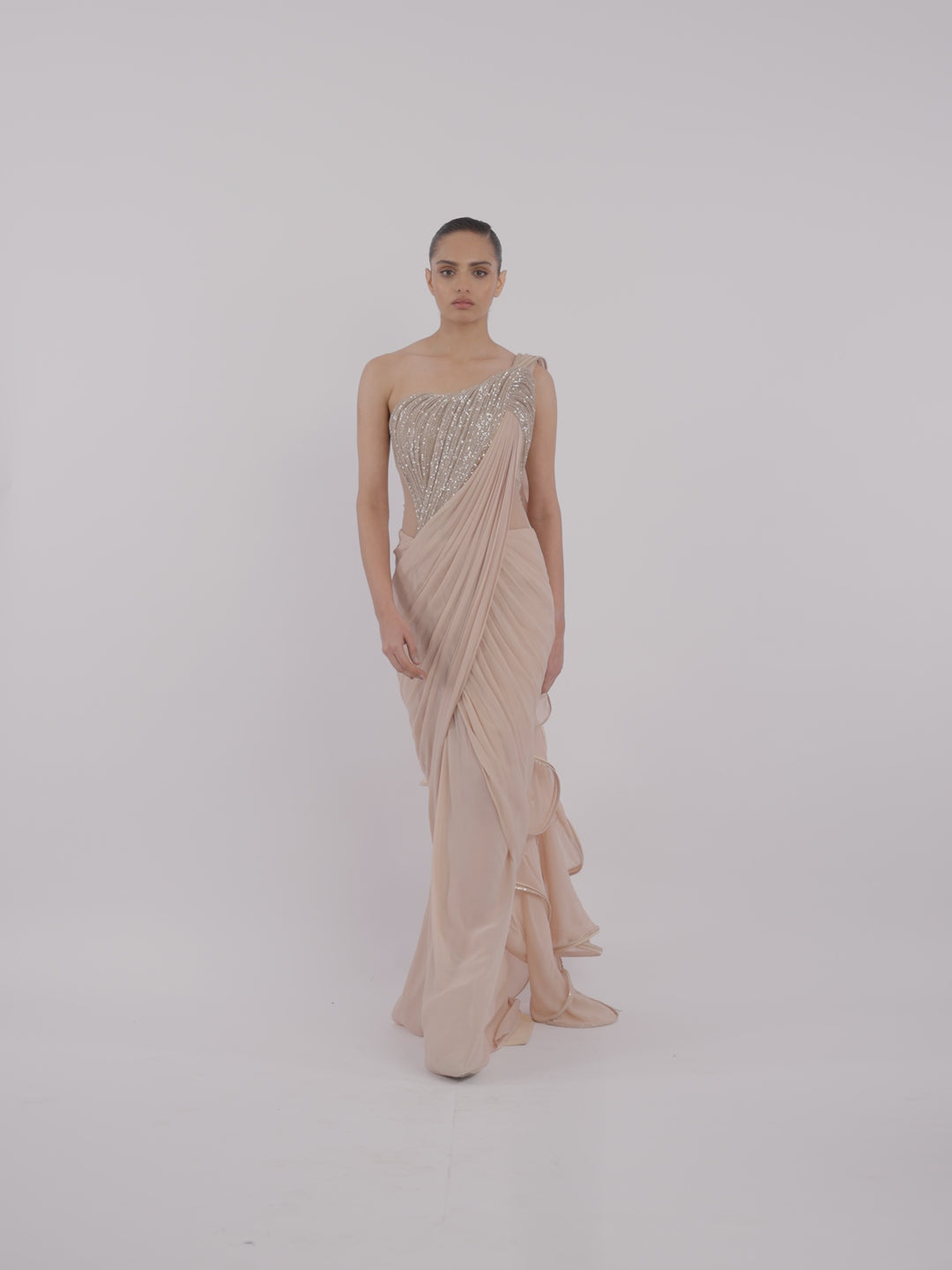The Wave Drape Saree Gown