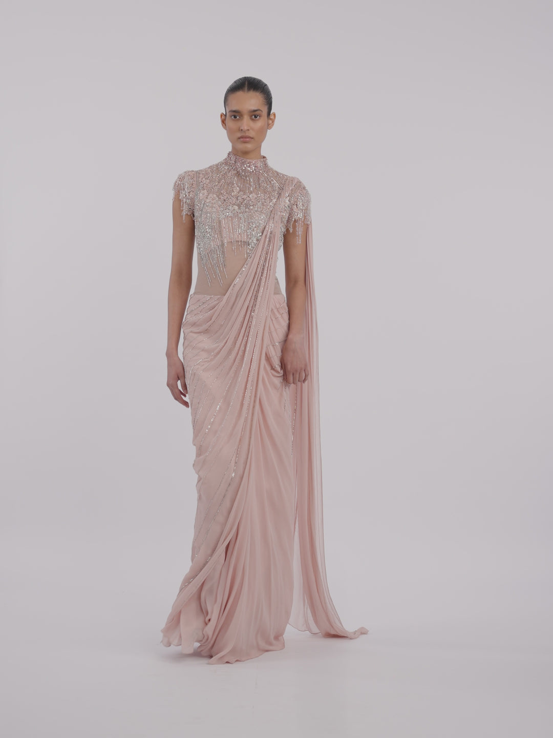 The Blush Saree Gown