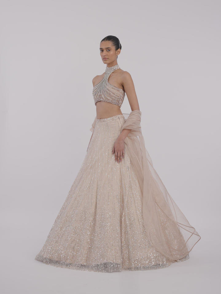The Embellished Halter Lehenga