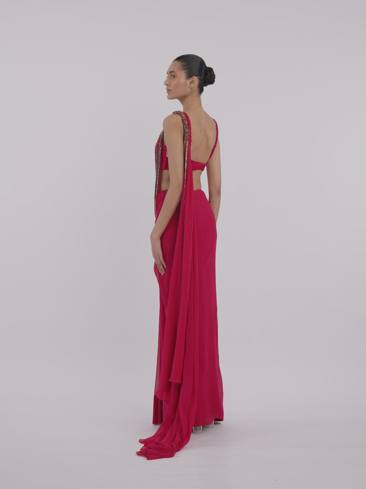The Cascade Chain Saree