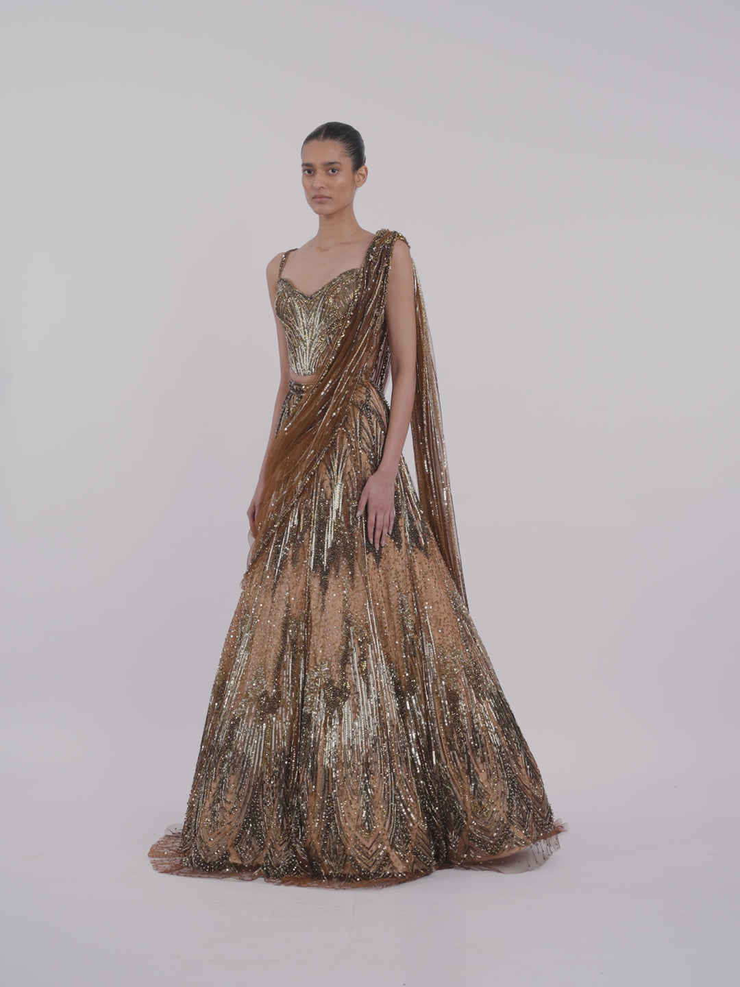 The Gilded Saree Lehenga