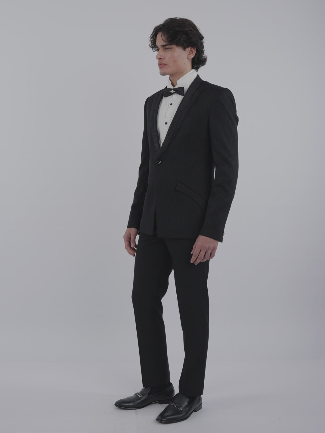 Tonal Geometric Jacquard Tuxedo
