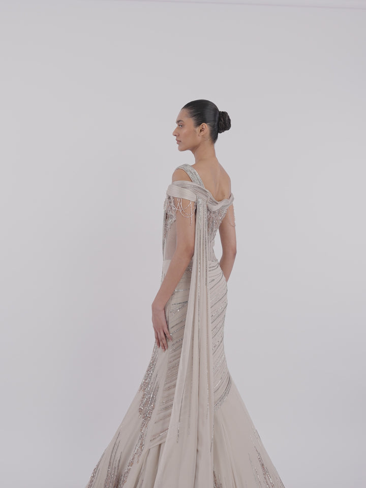 The Sculpted Drape Lehenga